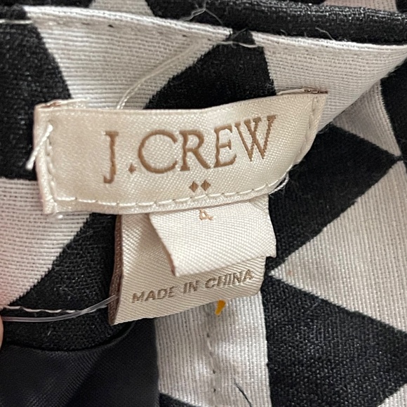 J Crew Factory NWT Black White Geometric Triangles Mini Skirt Sz 4 Minimalist - Picture 8 of 9